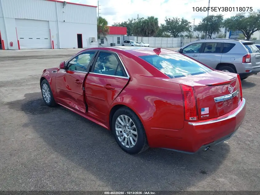 2011 CADILLAC CTS VIN 1G6DF5EY3B0118075 — фото 3