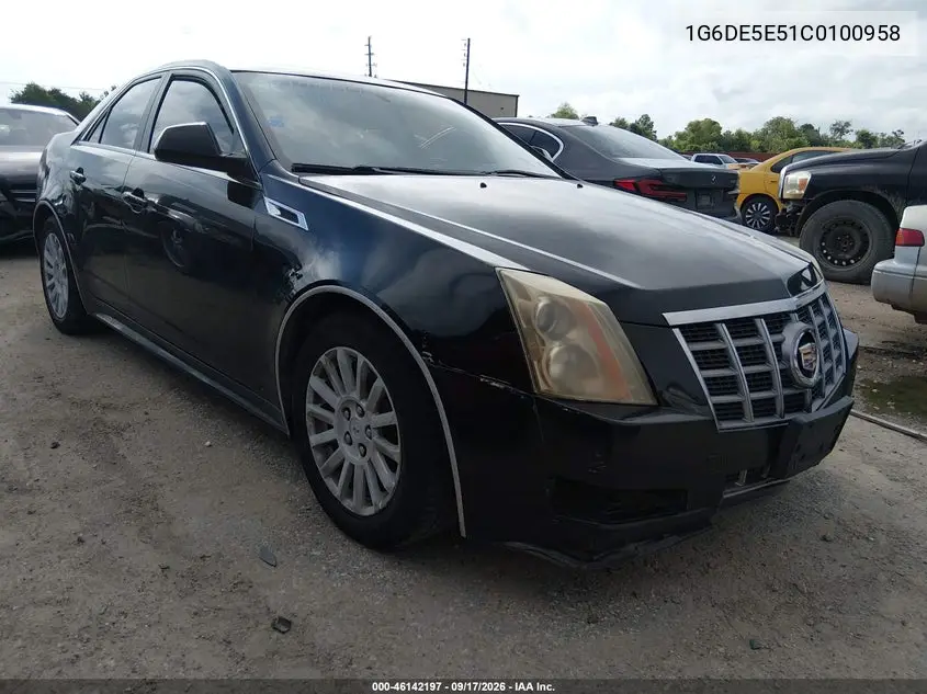CADILLAC CTS 2012, VIN 1G6DE5E51C0100958