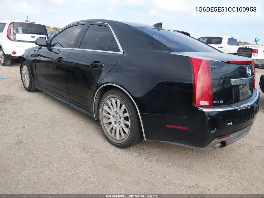 2012 CADILLAC CTS VIN 1G6DE5E51C0100958 — фото 3