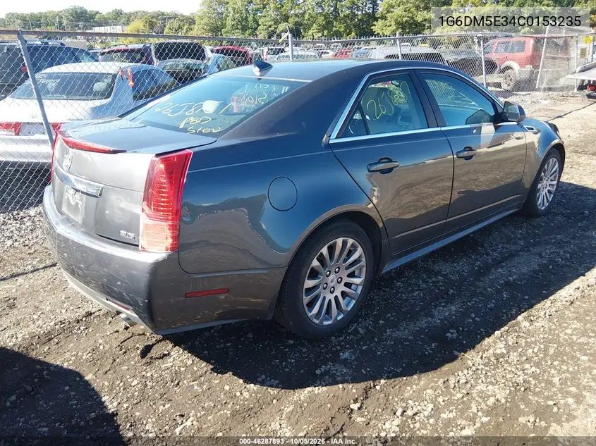 2012 CADILLAC CTS VIN 1G6DM5E34C0153235 — фото 4