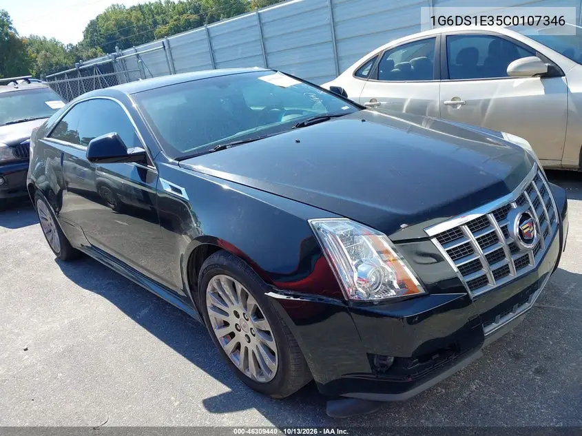 CADILLAC CTS 2012, VIN 1G6DS1E35C0107346
