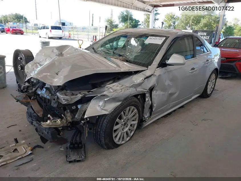 CADILLAC CTS 2013, VIN 1G6DE5E54D0107422