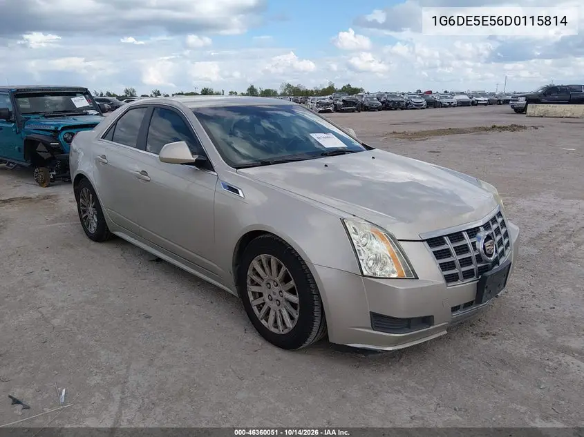 CADILLAC CTS 2013, VIN 1G6DE5E56D0115814