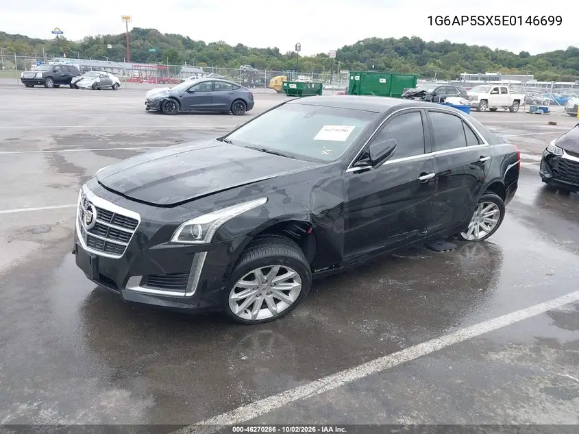 2014 CADILLAC CTS VIN 1G6AP5SX5E0146699 — фото 2