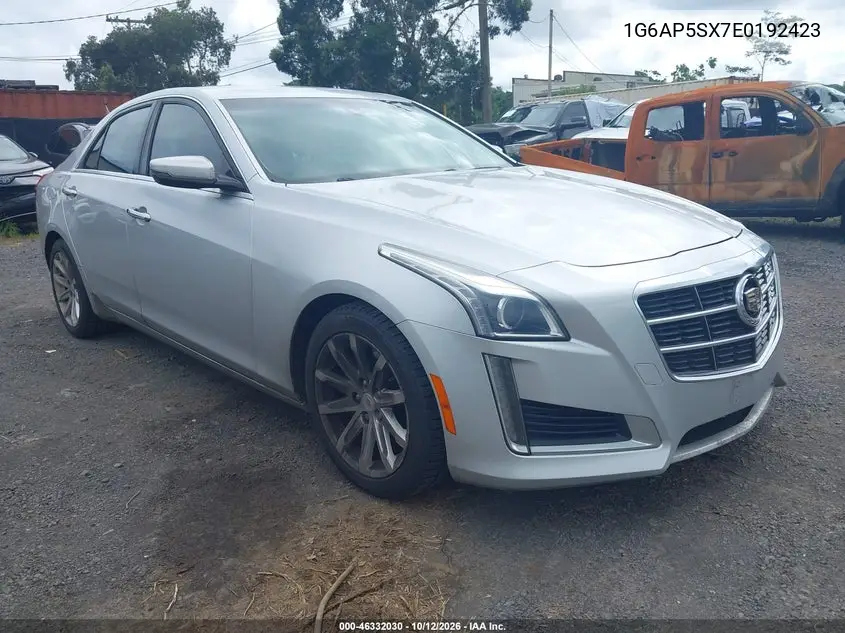 CADILLAC CTS 2014, VIN 1G6AP5SX7E0192423