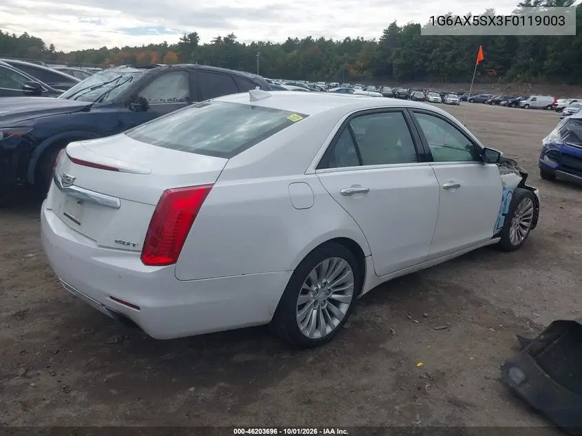 2015 CADILLAC CTS VIN 1G6AX5SX3F0119003 — фото 4