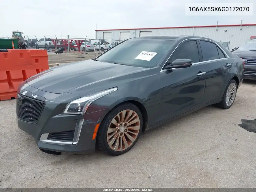 2016 CADILLAC CTS VIN 1G6AX5SX6G0172070 — фото 2