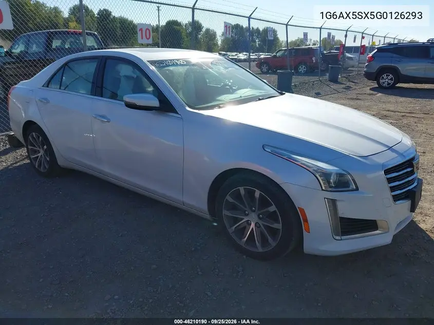 CADILLAC CTS 2016, VIN 1G6AX5SX5G0126293