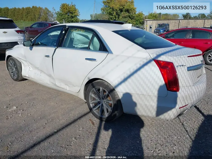 2016 CADILLAC CTS VIN 1G6AX5SX5G0126293 — фото 3