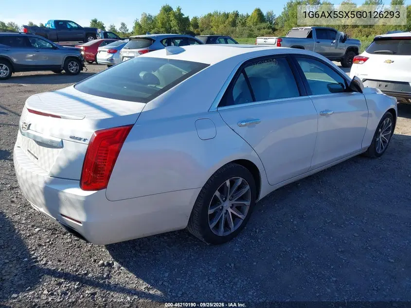 2016 CADILLAC CTS VIN 1G6AX5SX5G0126293 — фото 4