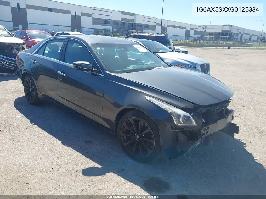 CADILLAC CTS 2016, VIN 1G6AX5SXXG0125334