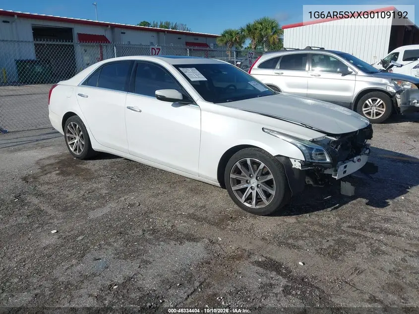CADILLAC CTS 2016, VIN 1G6AR5SXXG0109192