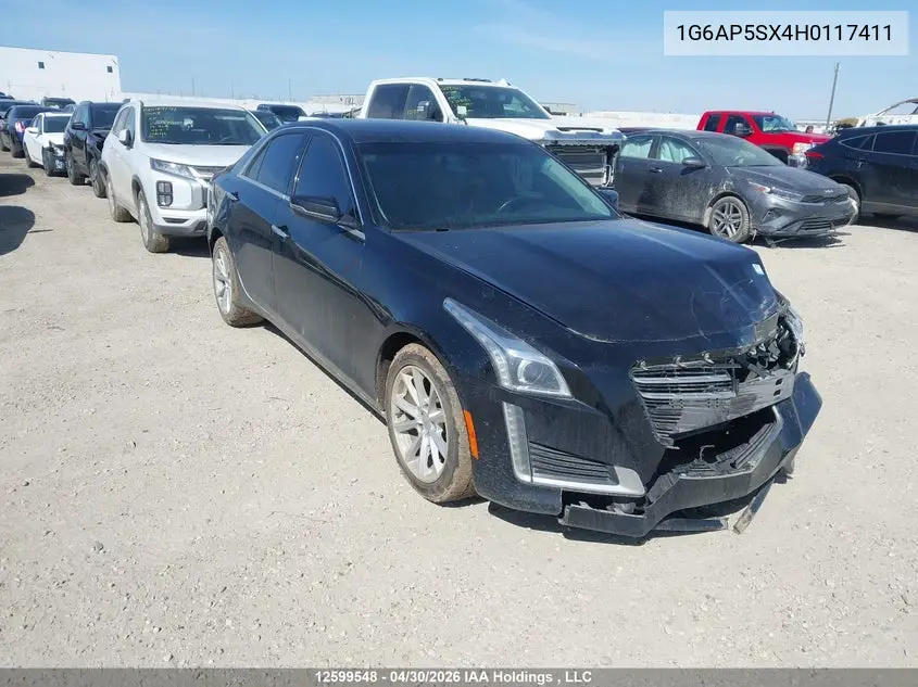 CADILLAC CTS 2017, VIN 1G6AP5SX4H0117411