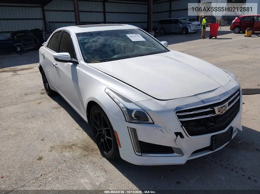CADILLAC CTS 2017, VIN 1G6AX5SS5H0212581