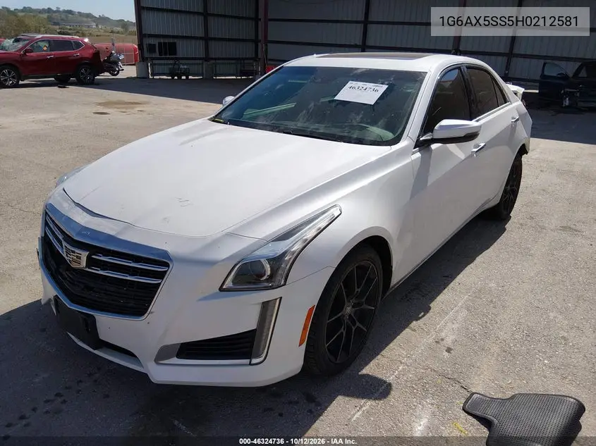 2017 CADILLAC CTS VIN 1G6AX5SS5H0212581 — фото 2