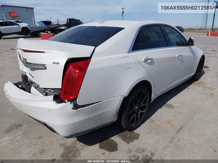 2017 CADILLAC CTS VIN 1G6AX5SS5H0212581 — фото 4