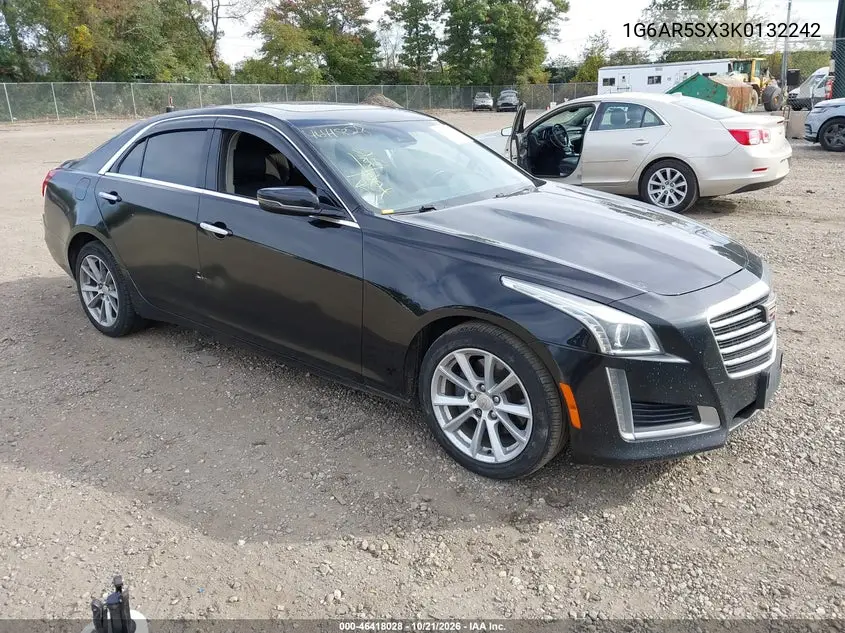CADILLAC CTS 2019, VIN 1G6AR5SX3K0132242