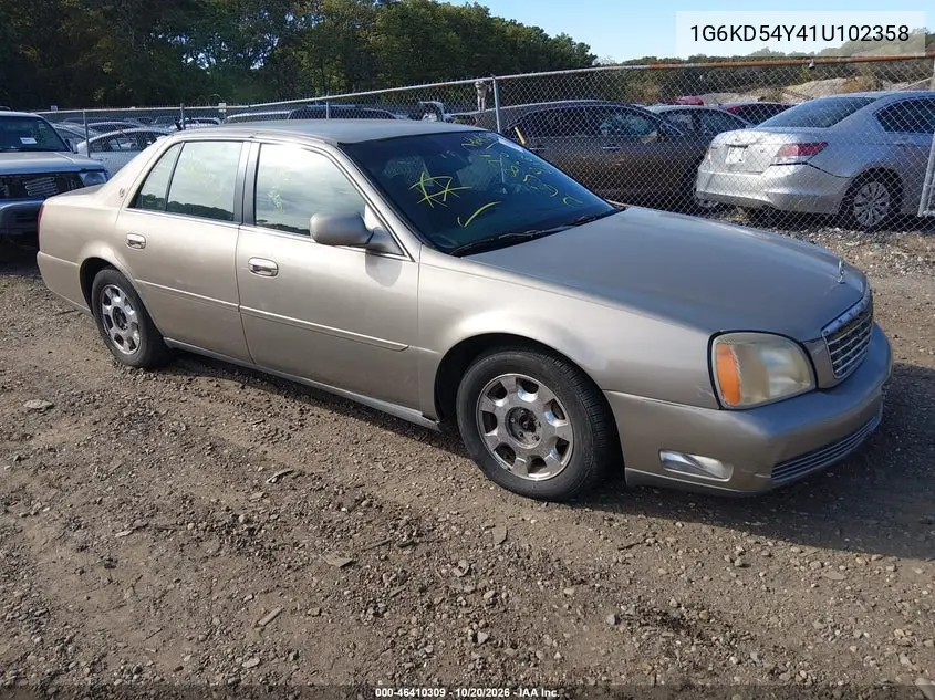 CADILLAC DE VILLE 2001, VIN 1G6KD54Y41U102358