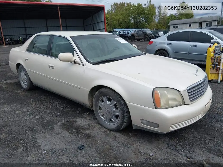 CADILLAC DE VILLE 2003, VIN 1G6KD54Y13U282353