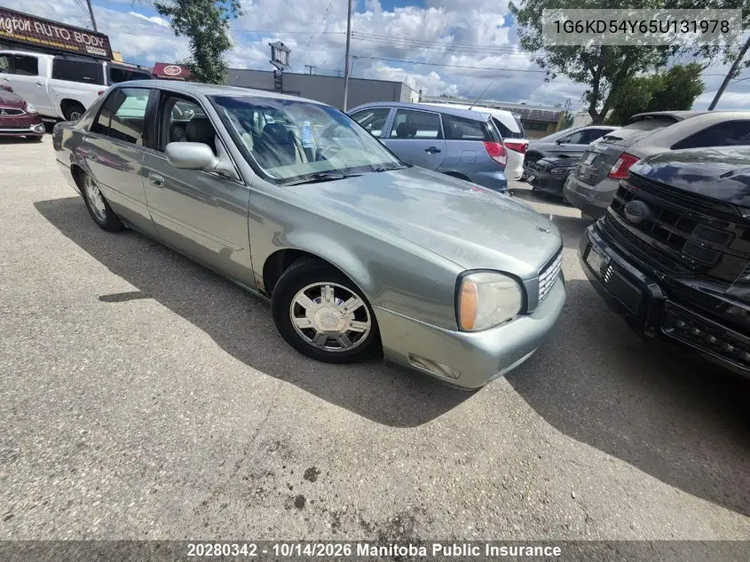 CADILLAC DE VILLE 2005, VIN 1G6KD54Y65U131978