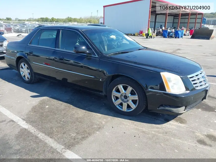 CADILLAC DTS 2007, VIN 1G6KD57Y87U204900
