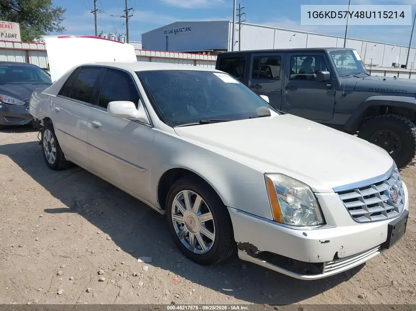 CADILLAC DTS 2008, VIN 1G6KD57Y48U115214