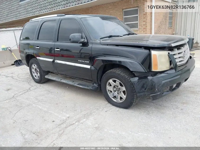CADILLAC ESCALADE 2002, VIN 1GYEK63N82R136766