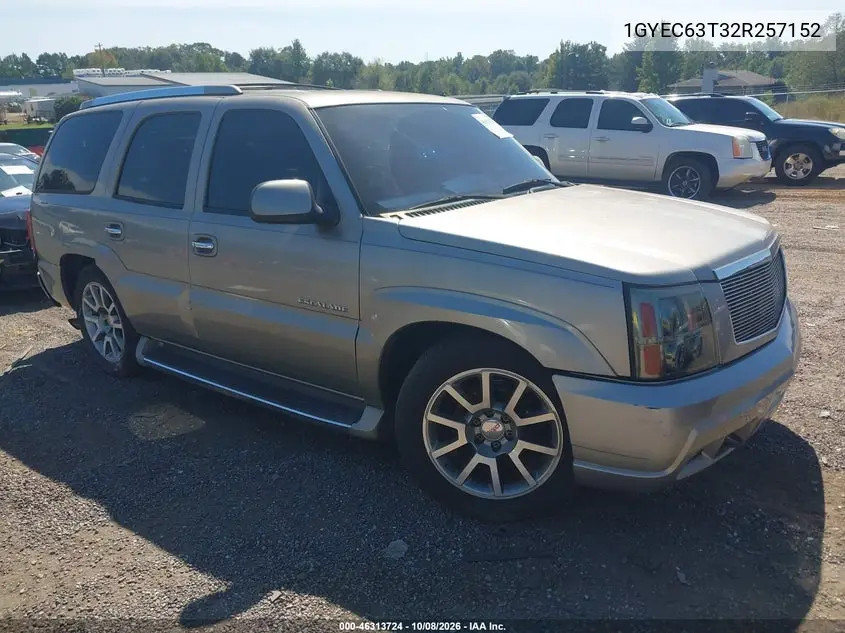 CADILLAC ESCALADE 2002, VIN 1GYEC63T32R257152