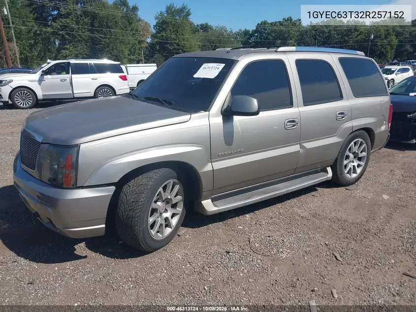 2002 CADILLAC ESCALADE VIN 1GYEC63T32R257152 — фото 2