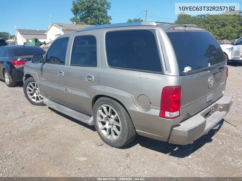 2002 CADILLAC ESCALADE VIN 1GYEC63T32R257152 — фото 3