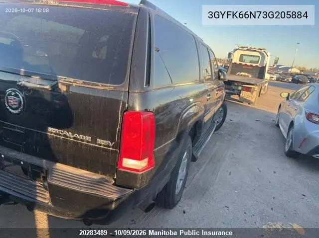 2003 CADILLAC ESCALADE VIN 3GYFK66N73G205884 — фото 3