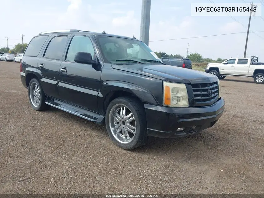 CADILLAC ESCALADE 2003, VIN 1GYEC63T03R165448