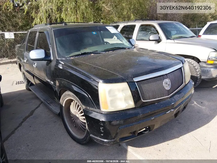 CADILLAC ESCALADE 2004, VIN 3GYEK62N64G192306