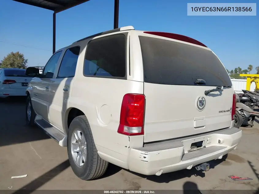 2006 CADILLAC ESCALADE VIN 1GYEC63N66R138566 — фото 3