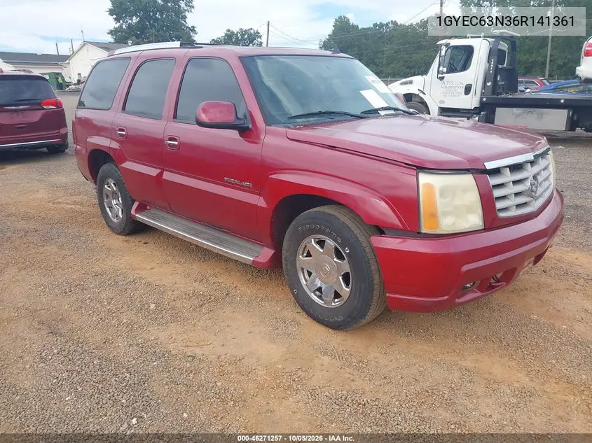 CADILLAC ESCALADE 2006, VIN 1GYEC63N36R141361