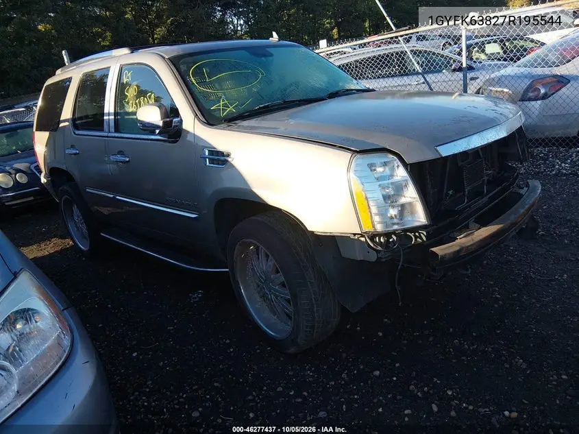 CADILLAC ESCALADE 2007, VIN 1GYFK63827R195544