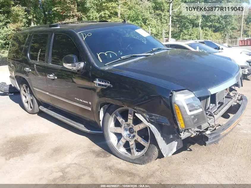 CADILLAC ESCALADE 2007, VIN 1GYFK63877R119043