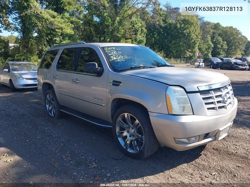 CADILLAC ESCALADE 2007, VIN 1GYFK63837R128113