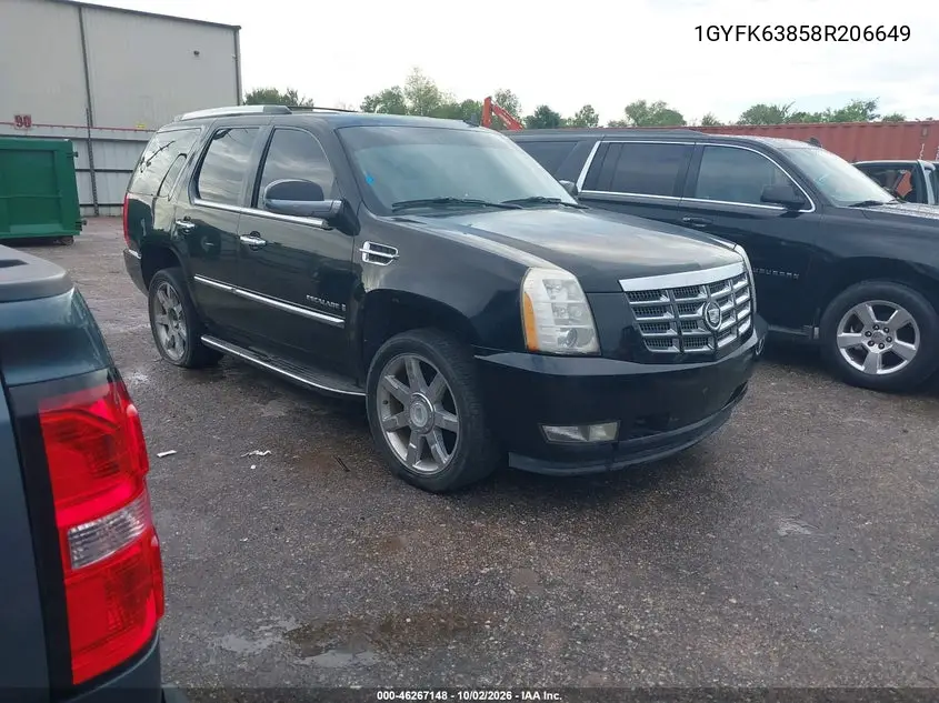 CADILLAC ESCALADE 2008, VIN 1GYFK63858R206649