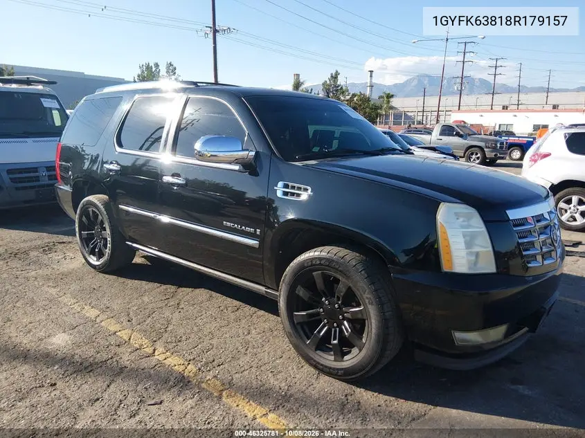 CADILLAC ESCALADE 2008, VIN 1GYFK63818R179157
