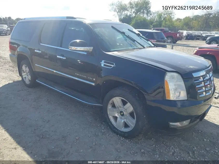 CADILLAC ESCALADE 2009, VIN 1GYFK26219R245689