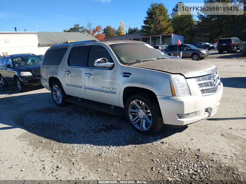 CADILLAC ESCALADE 2009, VIN 1GYFK36269R189478