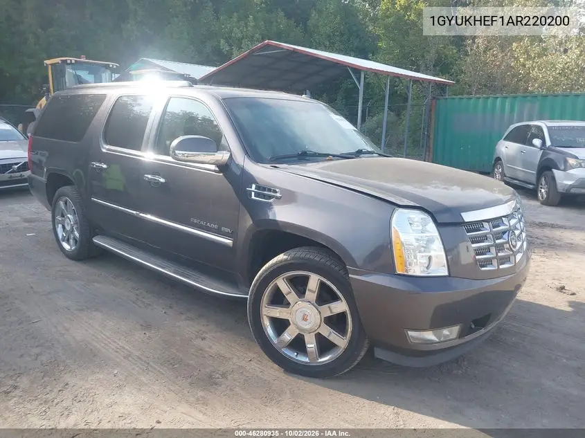 CADILLAC ESCALADE 2010, VIN 1GYUKHEF1AR220200