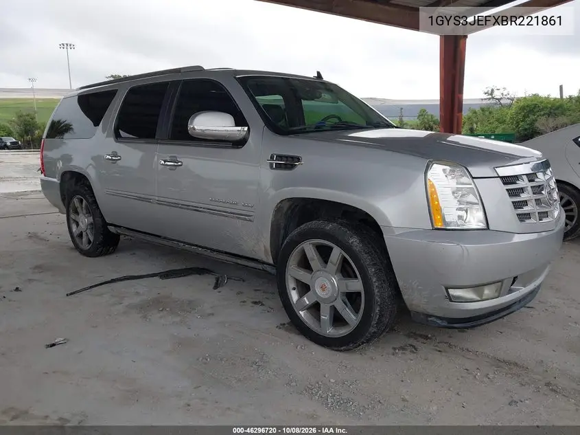 CADILLAC ESCALADE 2011, VIN 1GYS3JEFXBR221861