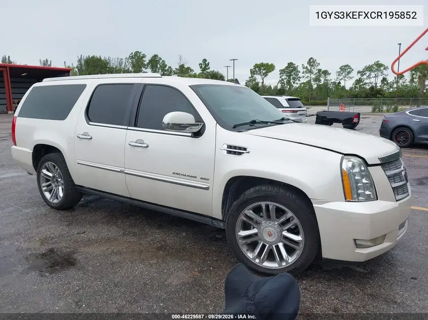 CADILLAC ESCALADE 2012, VIN 1GYS3KEFXCR195852