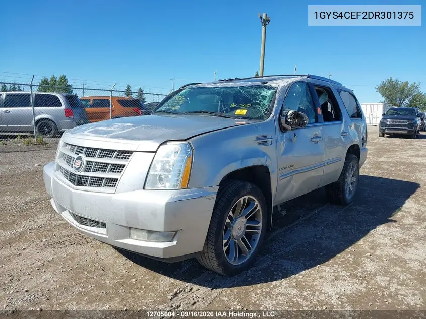 2013 CADILLAC ESCALADE VIN 1GYS4CEF2DR301375 — фото 2