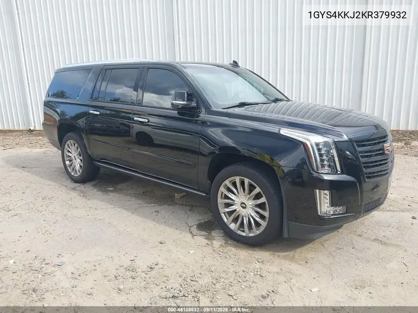 CADILLAC ESCALADE 2019, VIN 1GYS4KKJ2KR379932
