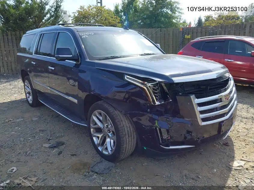 CADILLAC ESCALADE 2019, VIN 1GYS4HKJ3KR253100