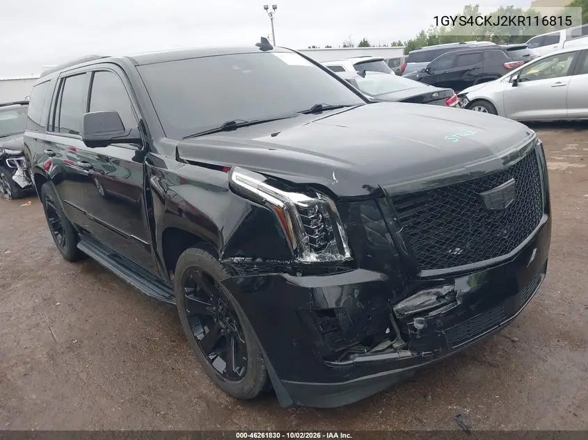 CADILLAC ESCALADE 2019, VIN 1GYS4CKJ2KR116815