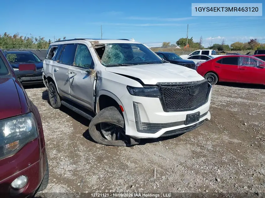 CADILLAC ESCALADE 2021, VIN 1GYS4EKT3MR463120